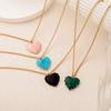 Wind Versatile Drip Oil Love Design Pendant Clavicle Chain Small Fresh Necklace Jewelry Women