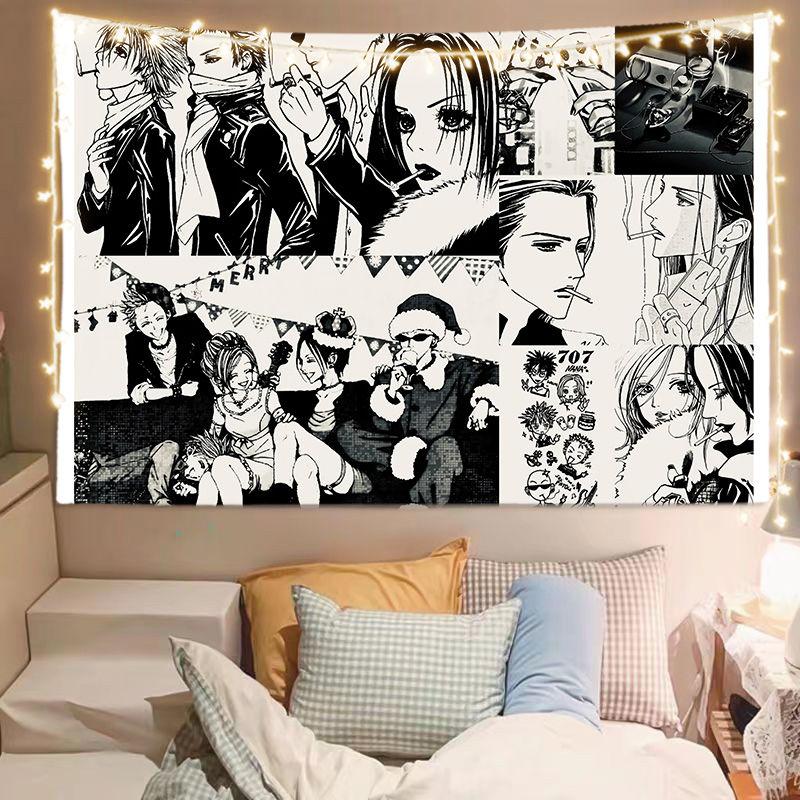 Popular Japanese Anime Poster Tapestry NANA Wall Hanging Cloth Bedroom Aesthetic Home Decoration Birthday Banner Wall Art Decor