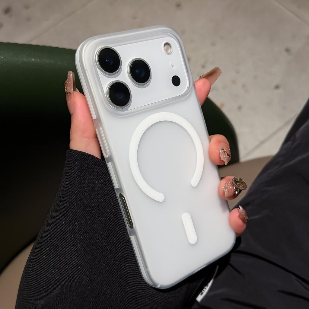 Luxuriöse Ultradünne Nano Matte Durchscheinende Harte PC Handyhülle für iPhone 17 Air 16 15 14 Pro Max Für Magsafe Kabellose Ladehülle