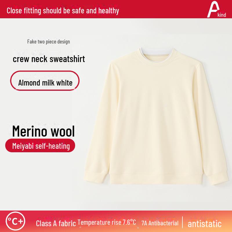 A-type Men's Thick Warm Wool Velvet Two-in-One Long Sleeve Shirt for Autumn/Winter