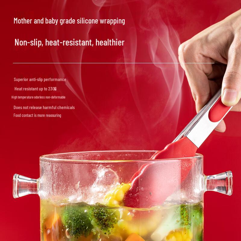SMVP 9-inch Stainless Steel Food Tongs and Spatula Set