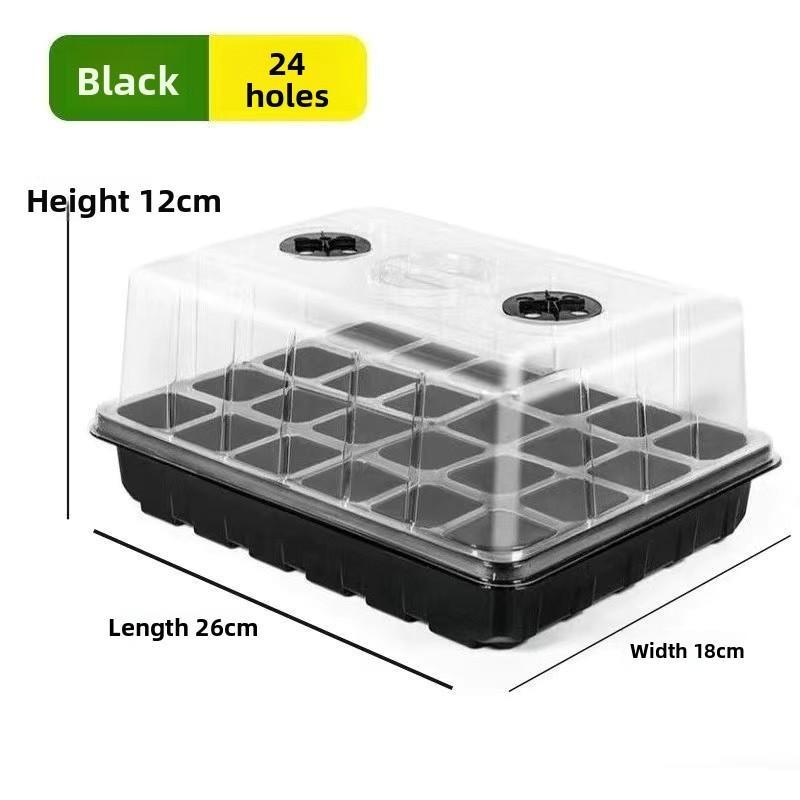 Large-sized seedling box, high cover germination box, planting and cultivation box, flower pot ventilation hole, seedling high cover