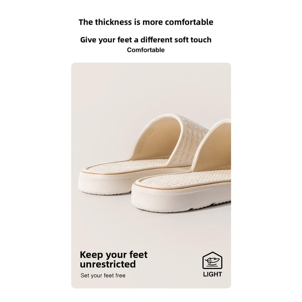 EVA Poop Feeling Slippers for Summer Home, Indoor Bathroom, Anti Slip Thick Bottom Couple Slippers