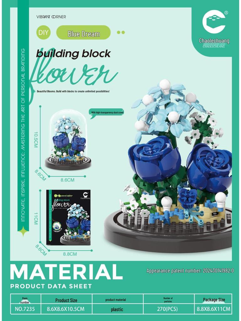 Blocuri de construcție Căsuță în copac cu cireși înfloriți Patru Anotimpuri Compatibile cu LEGO - Cadou creativ de Ziua Îndrăgostiților.