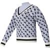 Suéter Oficial Feminino Tricotado Primavera 2024 Novo Simples Tênis Estampa Integral Pulôver Esportivo Suéter Feminino A11W413403F-ZA