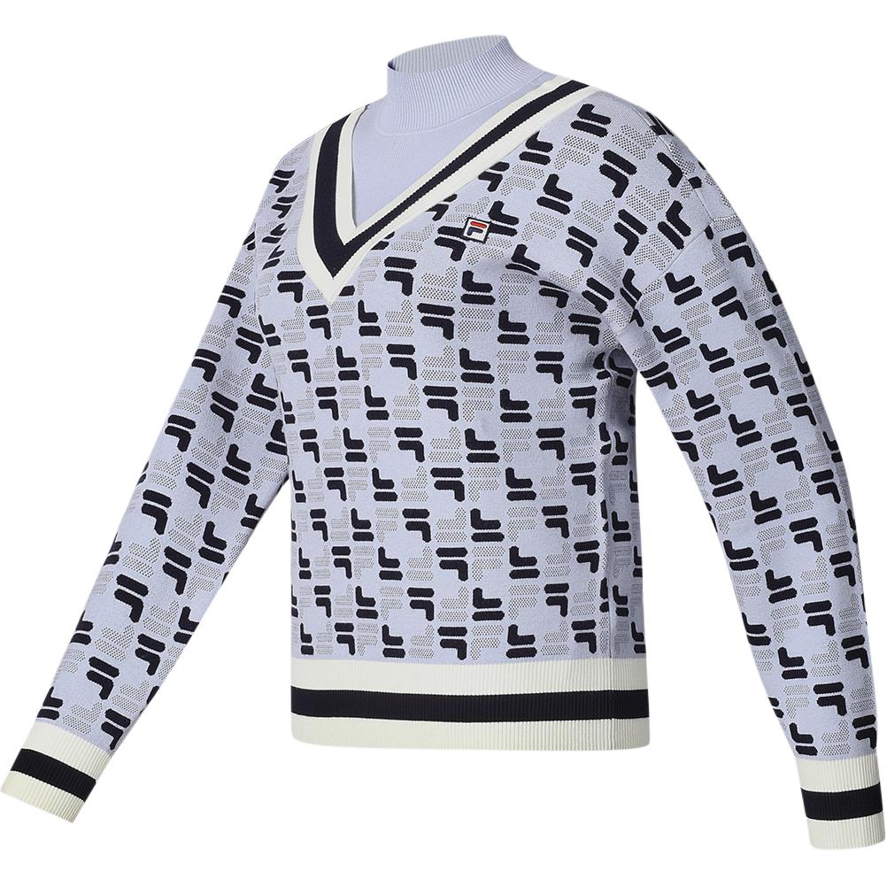 

New FILA Sweater Women s All Over Print A11W413403F-ZA S