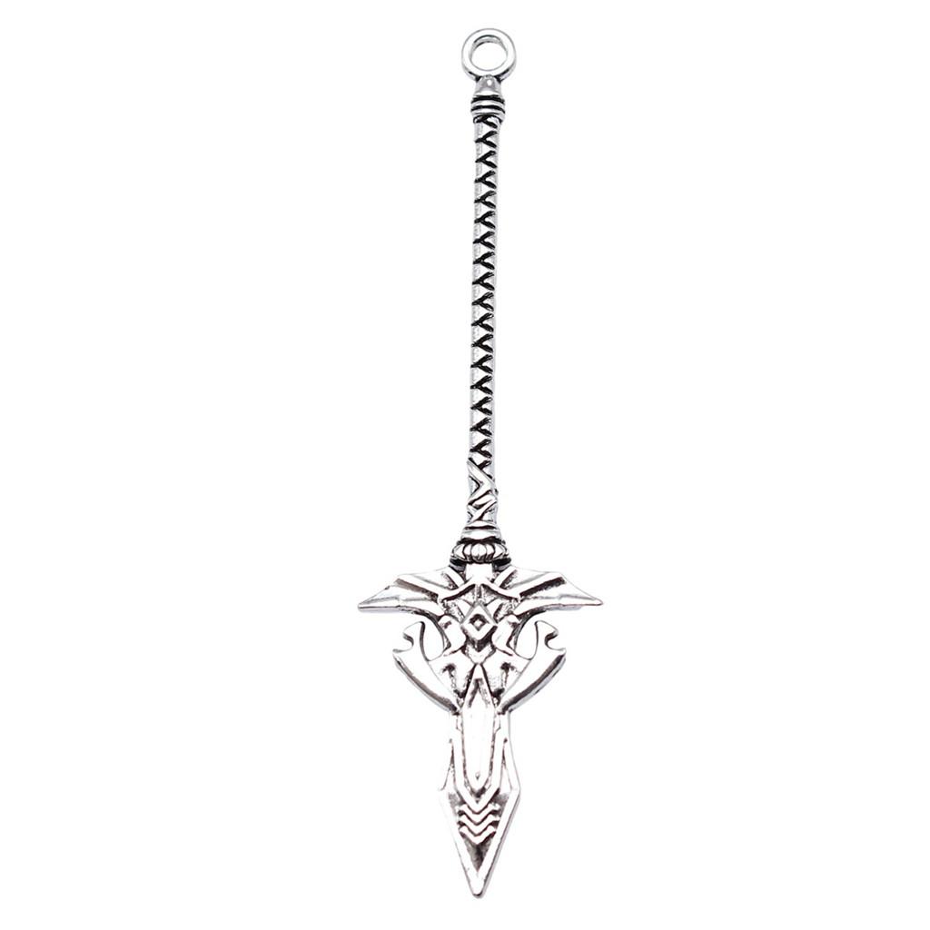 Anime Charms Multi Color Medieval Sword Pendants For Fantasy Warrior Themed Jewelry