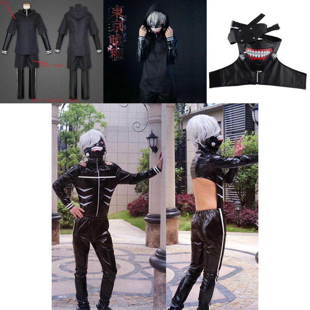 Stylish Tokyo Ghoul Kaneki Ken Full Outfit Costume Featuring Perfect Stitches And Durable Materials For Any Occasion