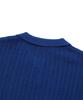 BEENTRILL Short Sleeve Cable Collar Comfort Fit Knit (Dark Blue)