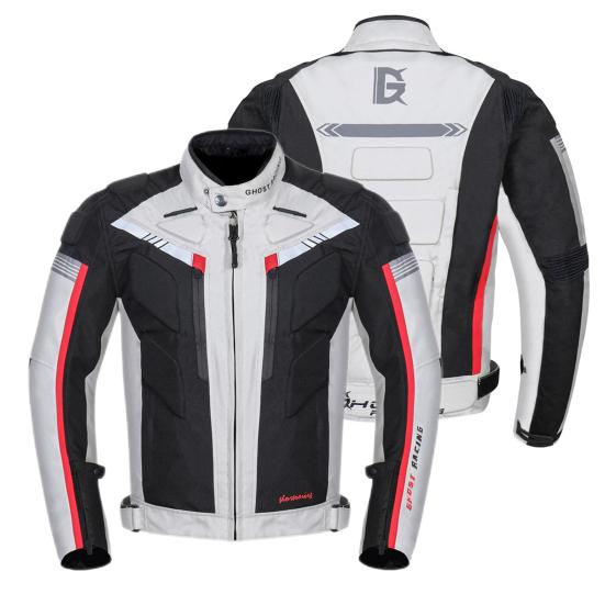 Motorcycle Jacket Contrast Color Fall Protection Unisex Waterproof Motorbike Riding Jacket for Spring