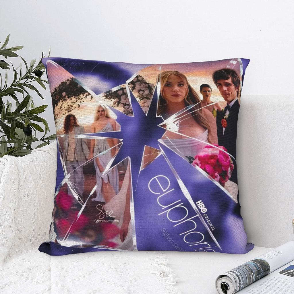 Euphorias Season 3 Pillowcase Merch Printing Cushion Cover Decor Pillow Case Cover Sofa Multiple Sizes