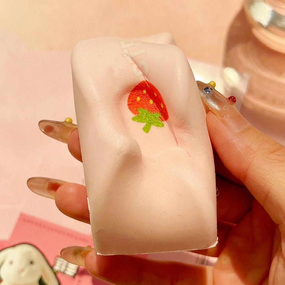 Strawberry Stick Slow Rising Squishy Toy Stress Relief Home Decor Party Favors, Squishies Sensory Gift For Adults And Kids