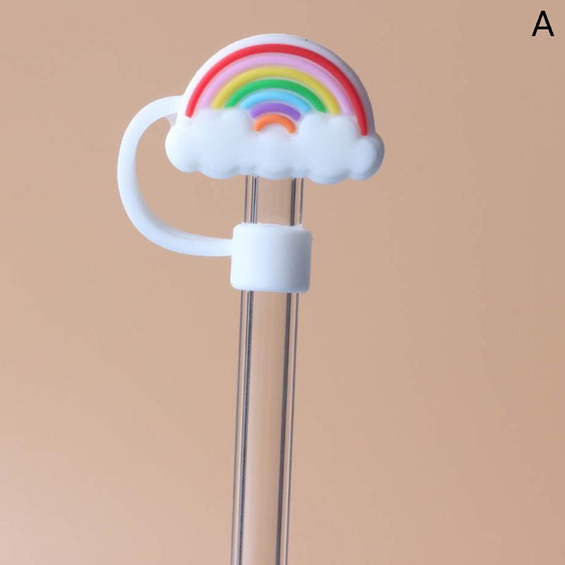 Cartoon Silicone Straw Tips Drinking Dust Cap Splash Proof Plugs Cover Creative Cup Accessories Straw Sealing Tools