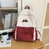 Student Color Block Schoolbag Women's Large Capacity Backpack