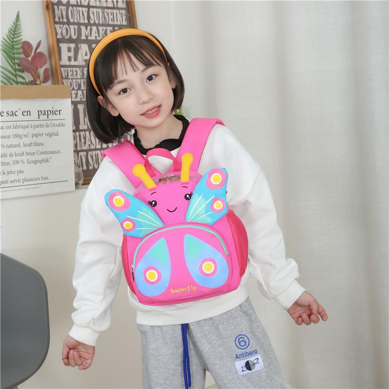 Süßer Schmetterlings-Kinderrucksack aus atmungsaktivem PU-Material für Mädchen und Jungen, für den täglichen Gebrauch
