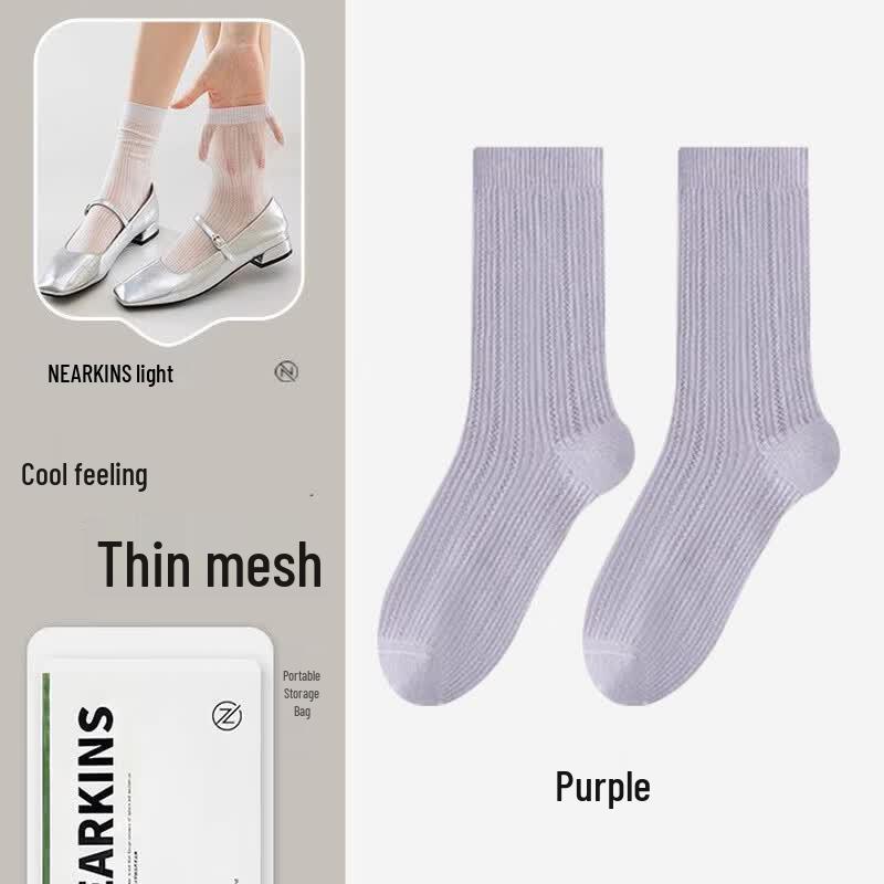 NiQing Women s Thin Summer Ballet Mesh Socks