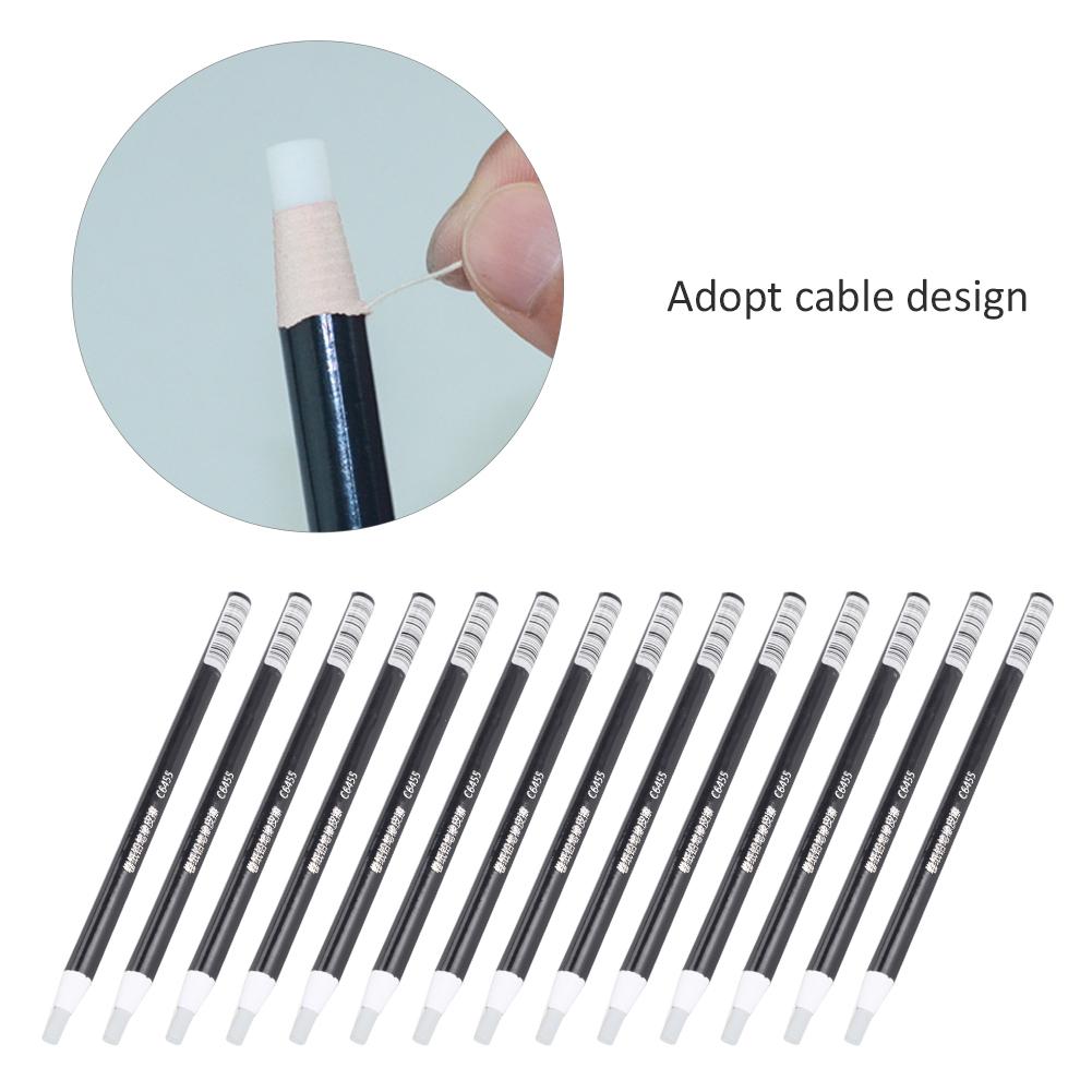 12Pcs Paper‑Wrapped Eraser Highlight Soft Cable Design Non Sharpening Sketching Art Supply