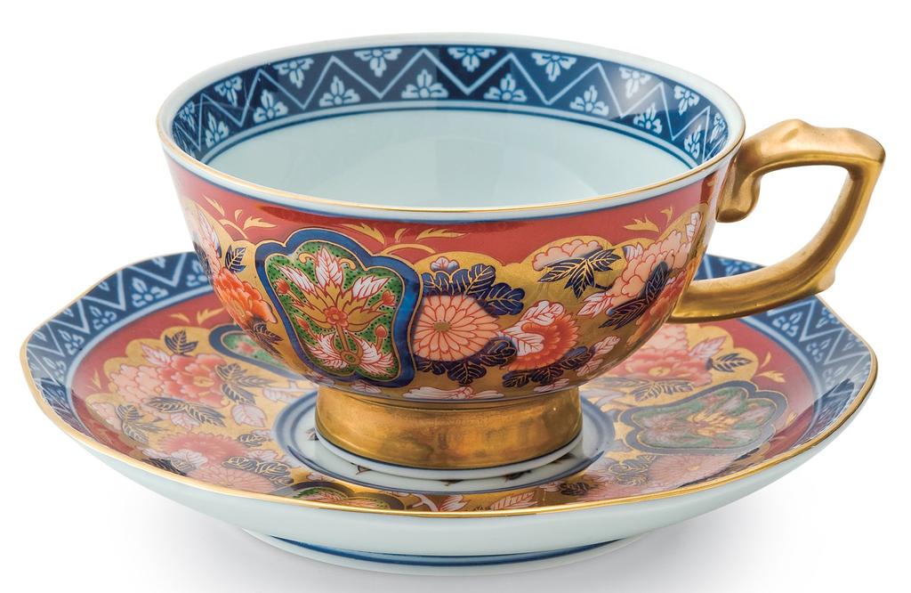 Arita Ware Shobido Main Store Gokunishiki Zlatá malovaná stará čajová miska ve stylu Imari Miska S-3047