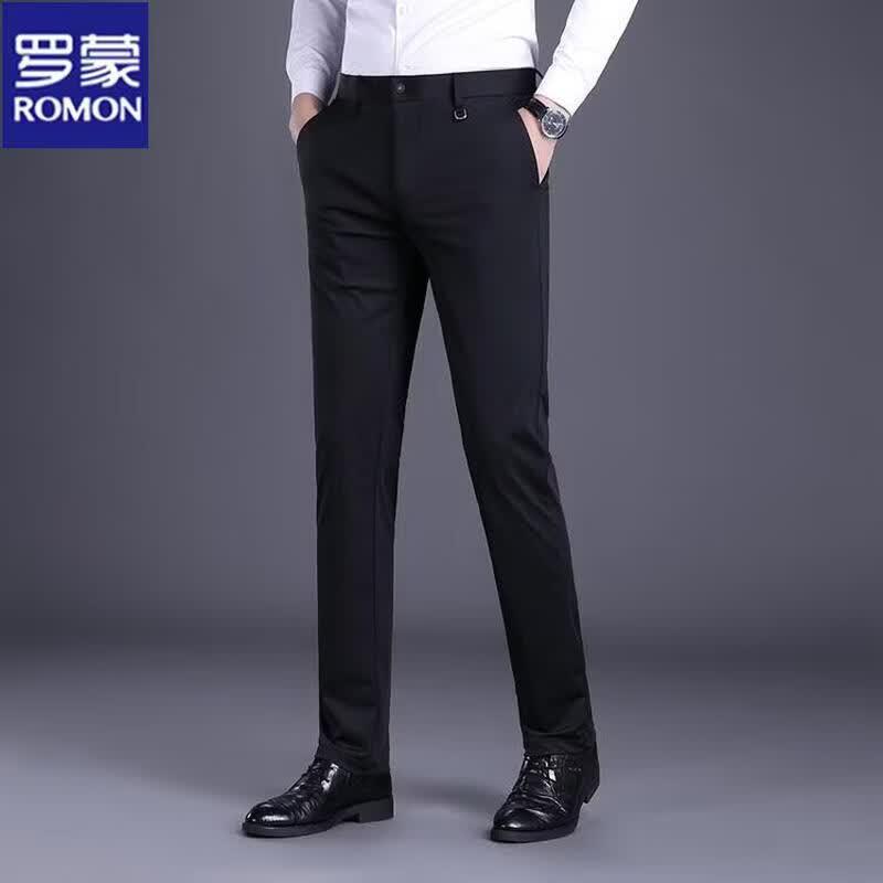 ROMON Men s Summer Straight Leg Casual Trousers 32