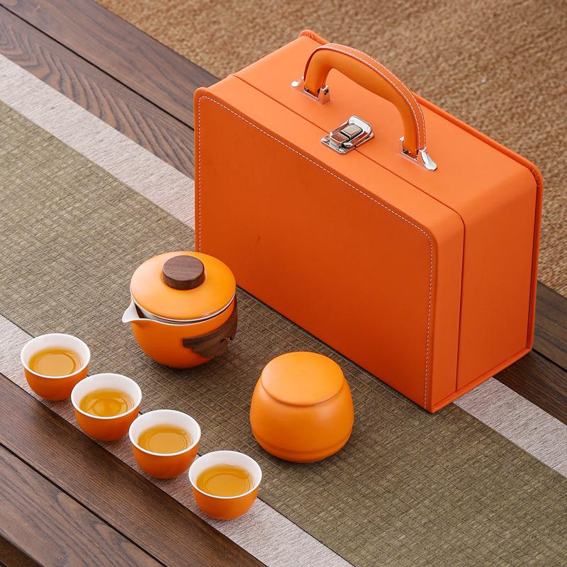 Handheld Pot Portable Travel Tea Set Business Enterprise Bank Real Estate Festival Gift Set