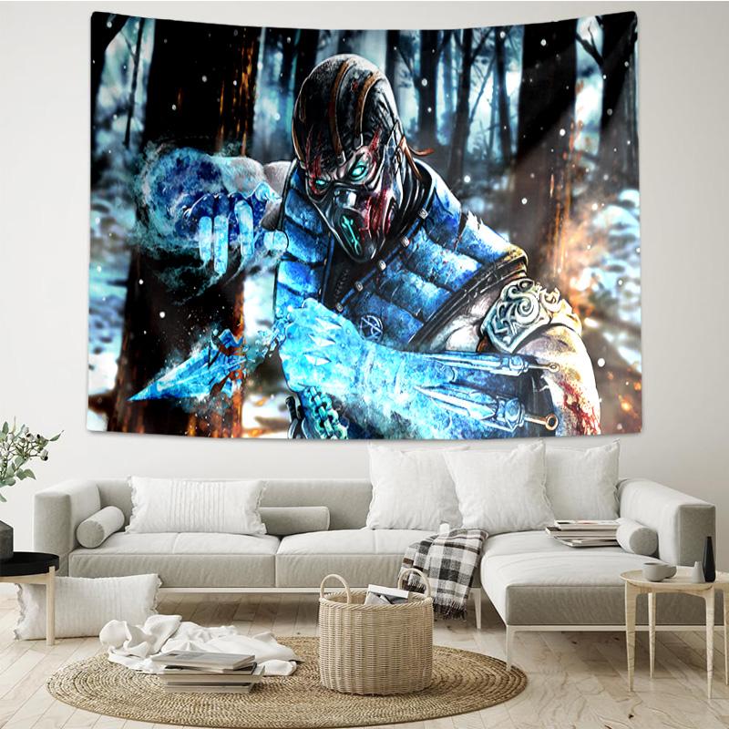 Powerful Warrior Kombat Tapestry Hanging for Bedroom,Livingroom, Playroom,Decor Art Room Wall Tapestry Holiday and Birthday Gifts