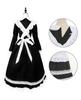 Maid Costume Cosplay British Style Lace Ribbon Maid Costume Long Short Sleeve Long Sleeve Maid Costume Lace British Halloween Formal Maid Cafe Coffee