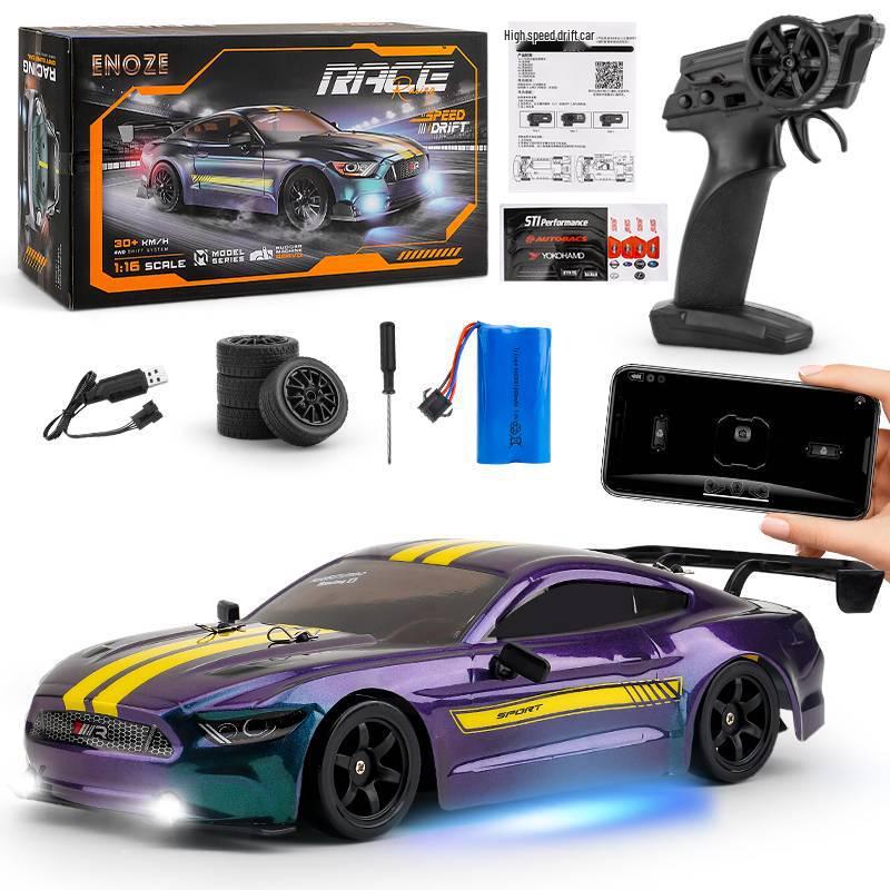 1:14 Scale RC High-Speed Drift GTR Sports Car - 4WD, Lights, Remote Controlled Racing Toy for Boys