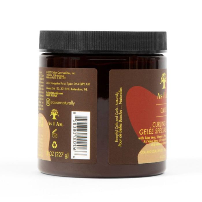 Produit de coiffure - AS I AM - Curling Jelly - 8 oz - Gel hydratant - Cheveux bouclés