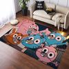 The Amazing World of Gumball Cartoon Print Area Rug Anti-slip Soft Floor Mat Kids Bedroom Living Room Black Background Decor Gift