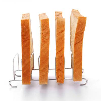 Stainless Steel Toast Rack 8 Slots Bread Cooling Tray Rectangle Toast Holder for Kitchen Rust-Proof Bread Rack for Air Fryer And Outdoor Grilling