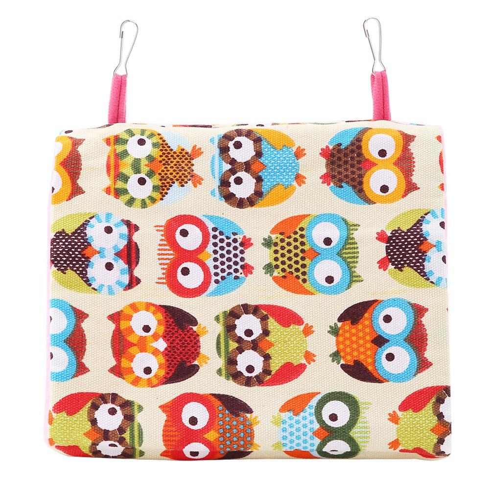 Pet Bird Warm Soft Hammock Cage Parrot Hanging Hut Tent Bed Cave Swing Toy