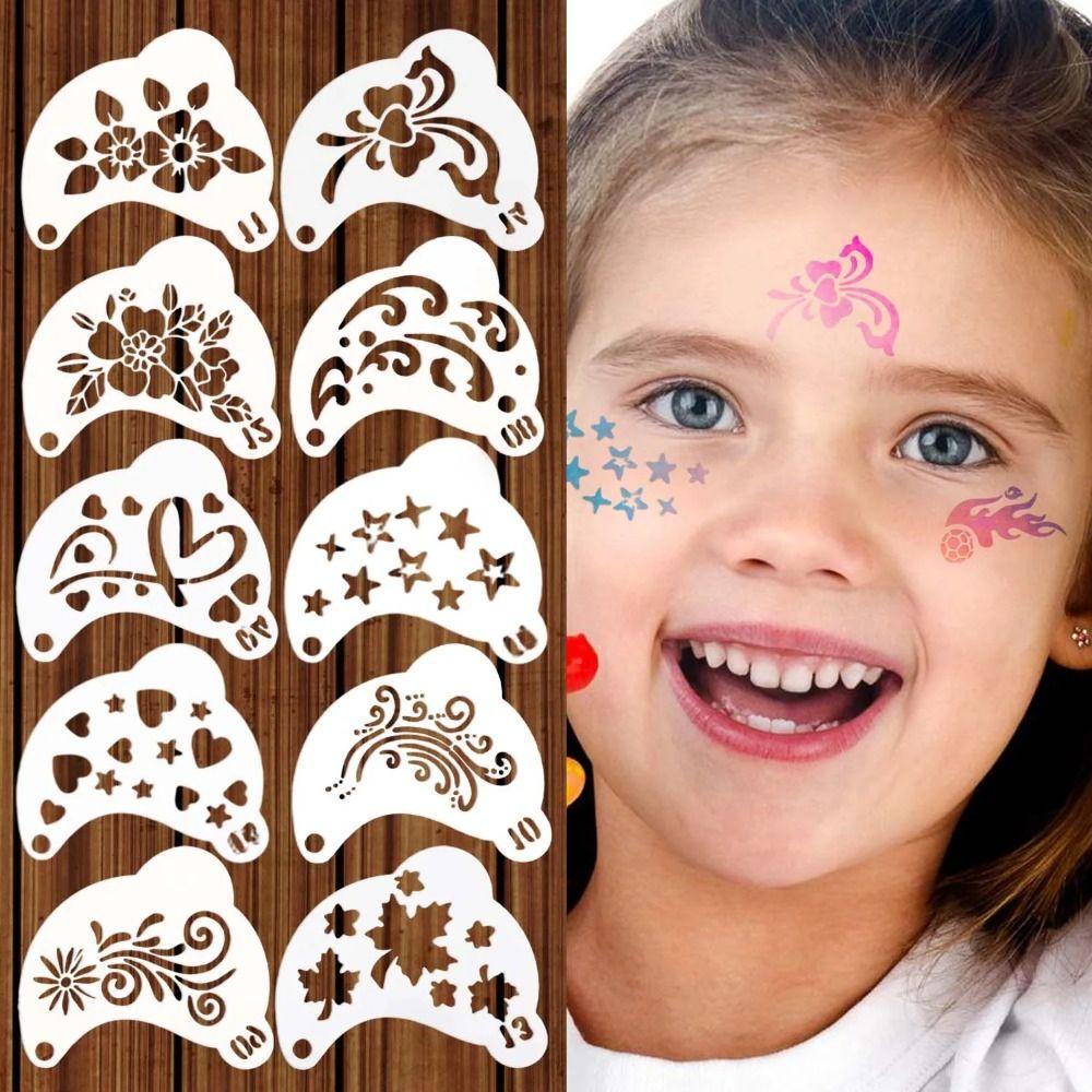 Washable Face Painting Stencils Assorted Designs DIY Makeup Tools  Children Face Painting