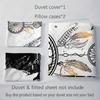 Chic Black & White Dreamcatcher Bedding Set-Breathable Soft Easy-Care 3-Piece Duvet Cover Pillowcases for All-Season Comfort