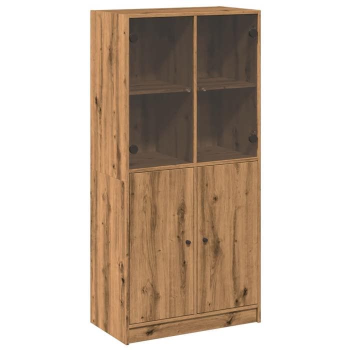 VidaXL Buffet haut avec portes chêne artisanal bois d'ingénierie 3318723
