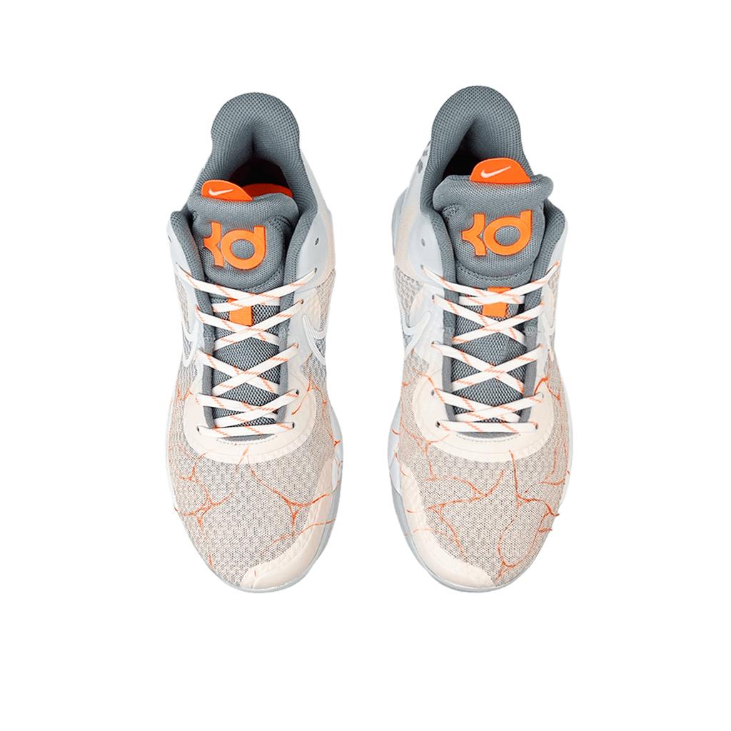 Nike Trey 5 Comfortable Cushioning Slip Resistant Abrasion Resistant Mid top Basketball Shoes Unisex Orange Gray CW3402-011(Team401-)