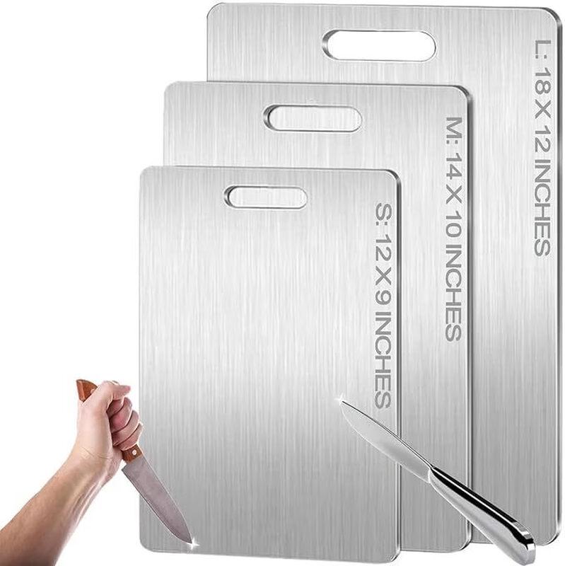 Abay Double-Sided Thickened Stainless Steel Chopping Board