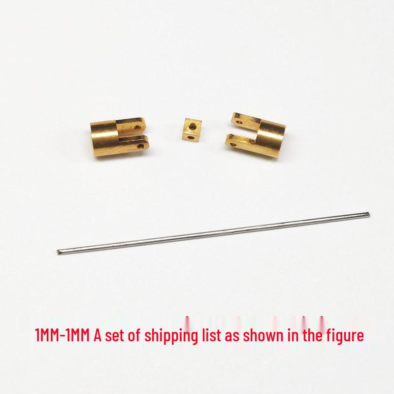Universal Miniature Coupling Shaft Connector: 1mm/2mm Brass Joint for Model Modification