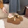 Women's Large Size Soft Sole Autumn and Winter Warm Fur One Snow Boots Fluffy Lined Non-slip Hiking Casual Sports Cotton Shoes Fur Shoes