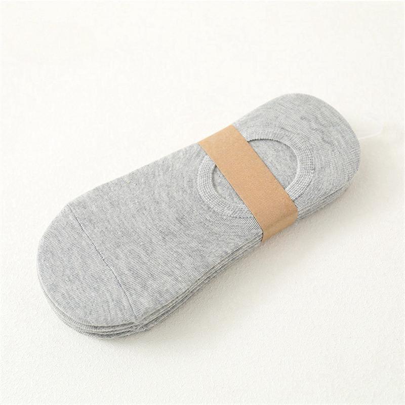 

2/3/5Pair Fashion Happy Boat Socks Non-Slip Silicone Invisible Cotton Socks Male Ankle Sock Slippers Meia Eu37 To Eu42 EU36-EU42