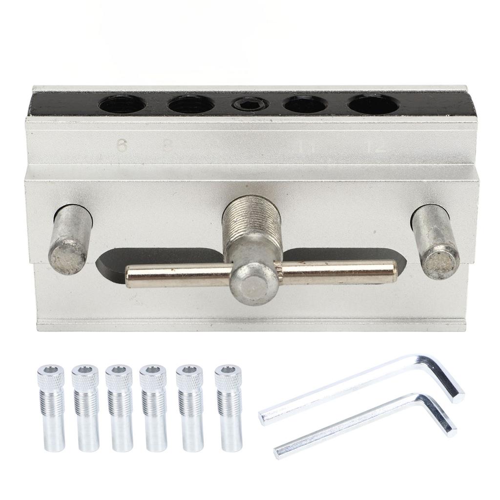 Șablon de dibluri cu autocentrare, ghid de găurire, poziționator, instrument de localizare pentru prelucarea lemnului