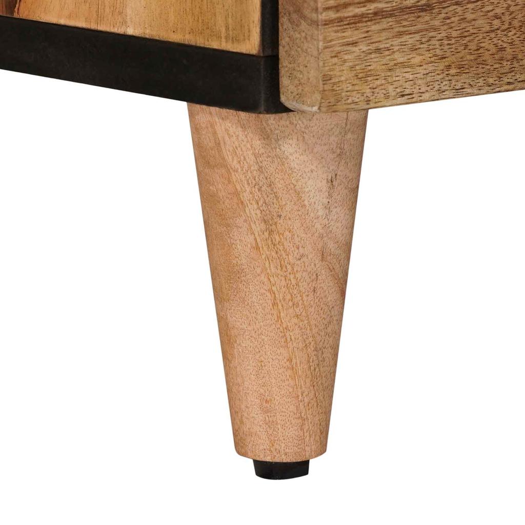 Nightstand Natural 50 X 33 X 62 Cm Solid Mango Wood