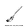 Baby Feeding Spoon Mirror Polished Washable Anti-rust Smooth Solid Color Nonslip Handle Kitchen Soup Porridge Scoop Tool