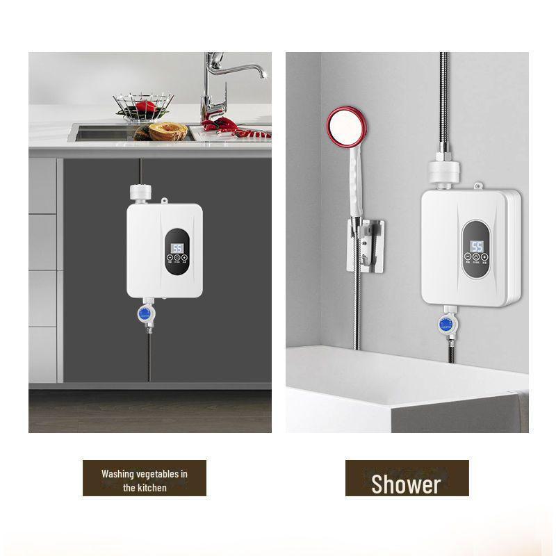Compact German Electric Water Heater: Instant Heat, Easy Install, Constant Temperature for Shower & Bath