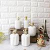 Ins Storage Box Small Animal Cartoon Electroplating Ceramic  Storage Jar with Lid Desktop Finishing Box Bottle Packaging