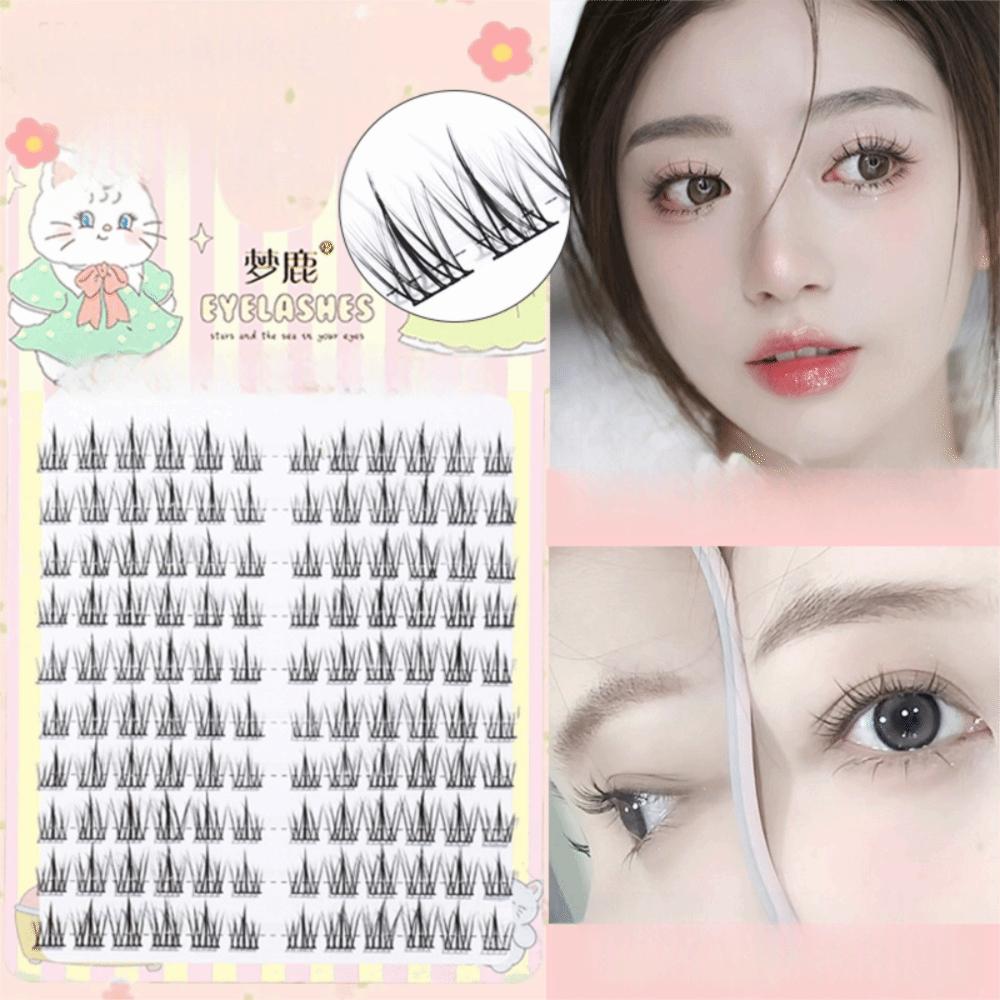 10Rows/Box Realistic and Natural Eye Makeup Tools Long Natural Individual Lashes Clusters Lashes
