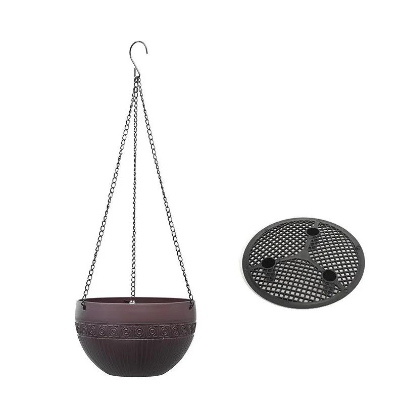 Chain Hanging Basket Lifting Flowerpot Plant Hanger Baskets Rattan Flower Plant Pot Planter Home Garden Balcony Decoration