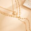 New 3Pcs/Set Punk Metal Heart Pendant Necklace for Women Trendy Creative Adjustable Y Shape Chain Jewelry Accessories New