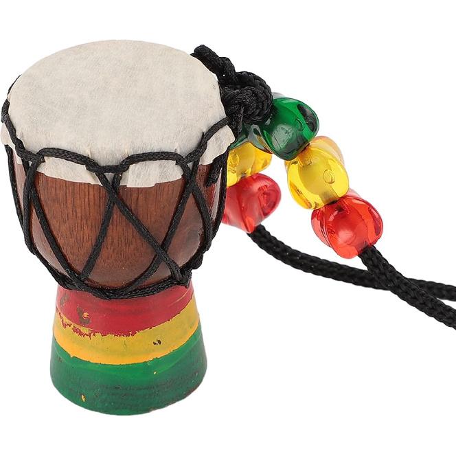 Djembe Drum Instrument Necklaces Mini Pendant African Drum Wood African Bongos Percussion Necklace for Teens Men Women Charms
