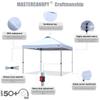MASTERCANOPY Tarp Steel Water UV Outdoor Use Weight Bag One-Touch Tent, 2M/2.5M/3M, Three-Stage Adjustment, Frame, Wind-Resistant Ventilation,