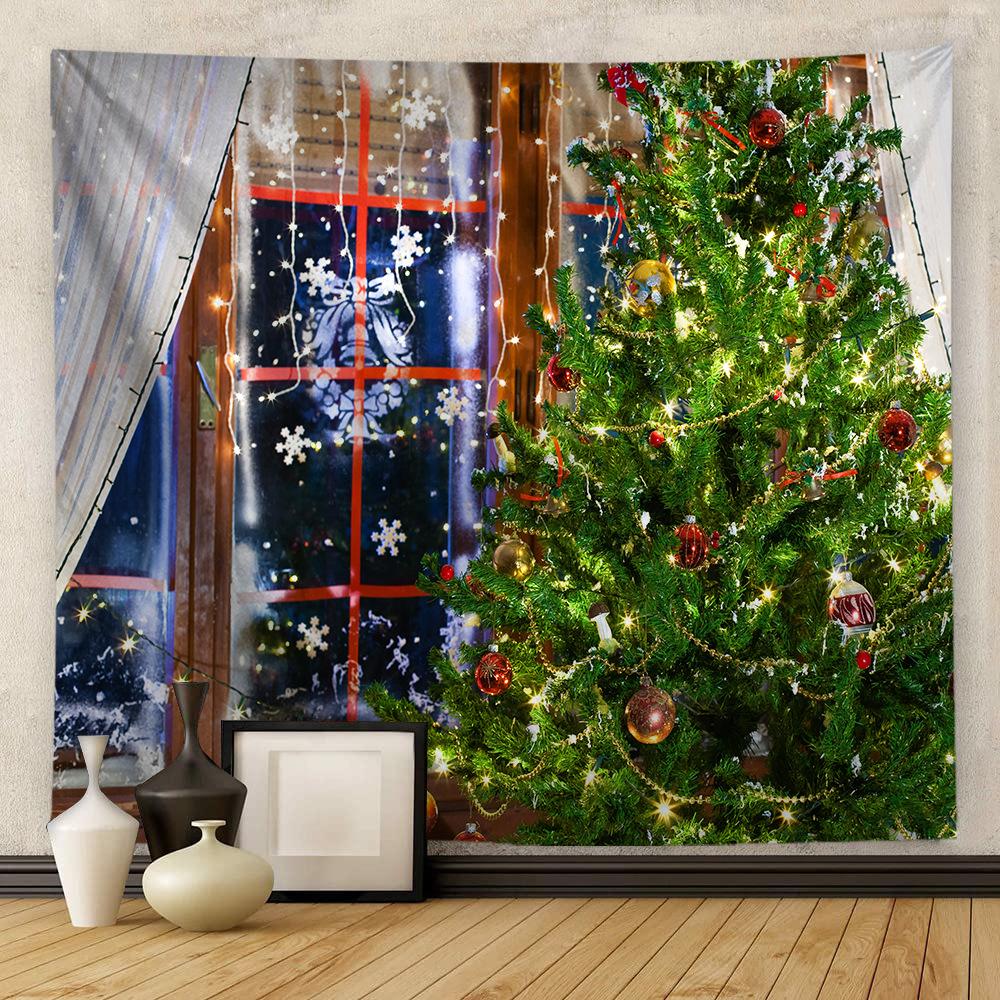 Europäische und amerikanische Weihnachten gedruckt Wandteppich Teppich Malerei Hintergrund Malerei hängenden Stoff